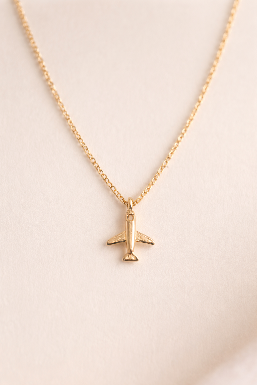 18K Gold Airplane Necklace ✈️